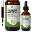 iMATCHME Soursop Graviola Liquid Drop for Cell Support & Regeneration, Imunitation System and Gut Health Support, Pure Soursop Bitters Liquid, High Absorption, Cukr / gluten Free, Natural Flavor, 2 Fl Oz