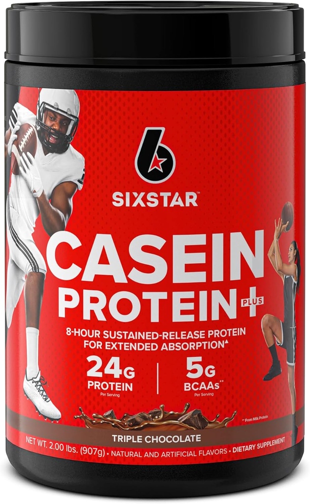 Six Star Kasein Protein Powder Elite Casein Protein Powder Slow-Digesting Micelar Casein Protein Powder for Muscle Gain Triple Chocolate Protein Powder, 2 libry (26 Servings) (Balíček květen Vary)