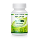 High potency Biotin 5000mcg - Podporuje vlasy, kůže a nehty zdraví, 120 Veggie Kapsle