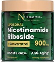 Lipozomální nikotinamid Ribosidum 900mg Resveratrol & Quercetin - NAD dodatek Plus pro antistárnutí, buněčnou energii a zlepšení zdraví - 80 Kapsle