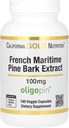 California Gold Nutrition Pine Bark Extract, French Maritime, Oligopin, Antioxidant Polyfenol, 100 mg, 180 Veggie Kapsle