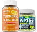 Cukr bez kurkumin 1000mg doplněk gumy s Vegan Omega 3 plněné gumy 1000mg