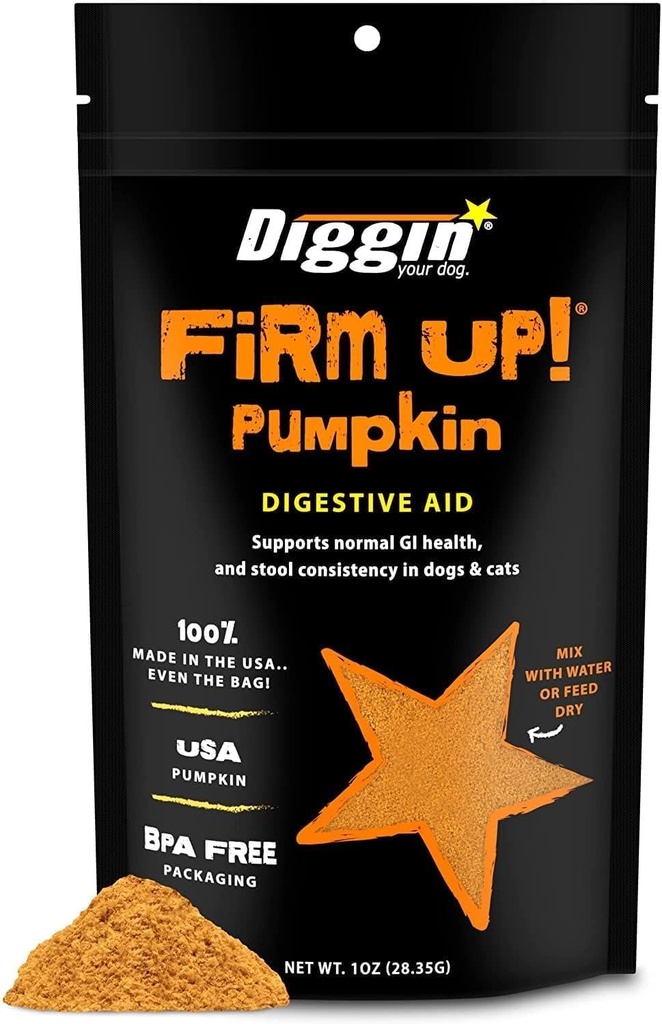 Diggin 'Your Dog, Firm Up Původní dýně Super Dog & Cat dodatek, 1 Ounce