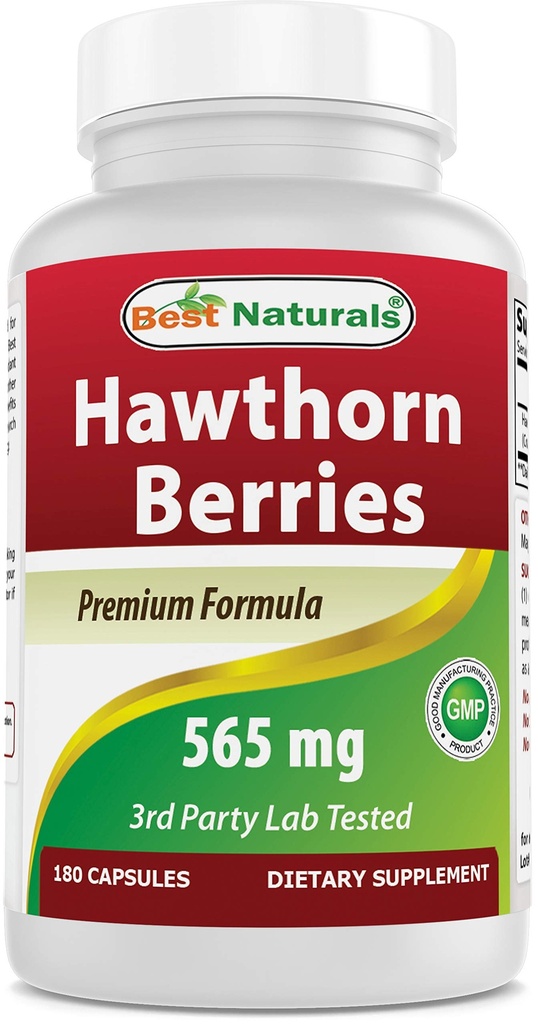 Nejlepší Naturals Hawthorn Berry 565 mg 180 Kapsle (180 Počet balení po 1)