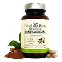 Herbal Roots Ashwagandha Kapsle 124; Extra Strength 1,000mg per Serving Caps124; Ayurvedic pro celkové zdraví mužů a žen 124; 60 Vegan Kapsle