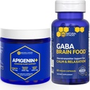 NATURAL STACKS GABA Brain Food + Apigenin Supplement for Sleep Bundle - Podporuje relaxaci a spánek * - 180 Celkem Kapsle