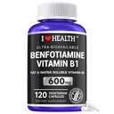 Benfotiamin 600mg Plus 20mg vitamin B1 134; 120 Veggie Kapsle 124; Vyrobeno v USA 124; 3. strana testováno 124; Tuk rozpustný esenciální vitamin B1 Thiamin dodatek 124; Non- GMO 124; Gluten Free- Vegetarian Friendly