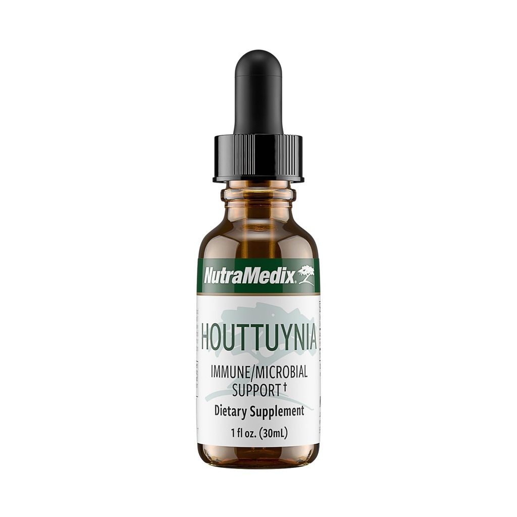NutraMedix Houttuynia - Gastrointestinální, imunitní systém a mikrobiální podpora tinktura - Pomáhá s trávením, GI zdraví a tělo Detox Cleanse - Plant- based Liquid Drops (1 oz / 30 ml)