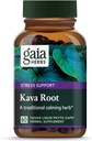 Gaia Herbs Kava Kava Root, Vegan Tekuté kapsle, 60 Počet - Podporuje emocionální rovnováhu, klid a relaxace, Garied Potency 75mg Aktivní Kavalactones