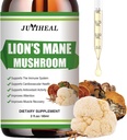 Lions Mane Liquid - Brain Support, Energy, Memory & Focus - Sugar & Alcohol- Free Lions Mane Supplement - 2 Fl OZ, 2 měsíční dodávka