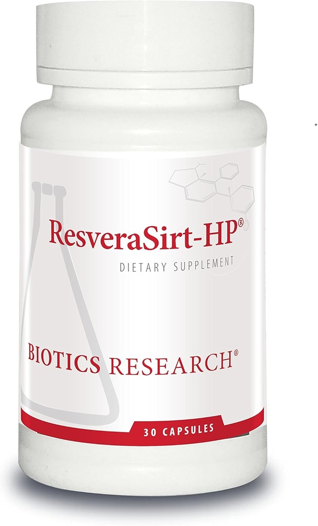 Biotika Výzkum ResveraSirt HP Vyhovuje Dr. Mark Houston, Trans Resveratrol, Quercetin, Zvýšení Sirtuin aktivity, Kardiovaskulární podpora, Srdeční energie, Cévní podpora, 30 Kapsle