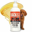 BACK 40 Psi Divoký aljašský rybí olej pro psy, kůži a kabát dodatek pro psy a kočky, Omega-3-bohatý losos a Pollock olej, EPA & DHA pes losos olej pro mozek, srdce a klouby 16 fl oz (473 ml)
