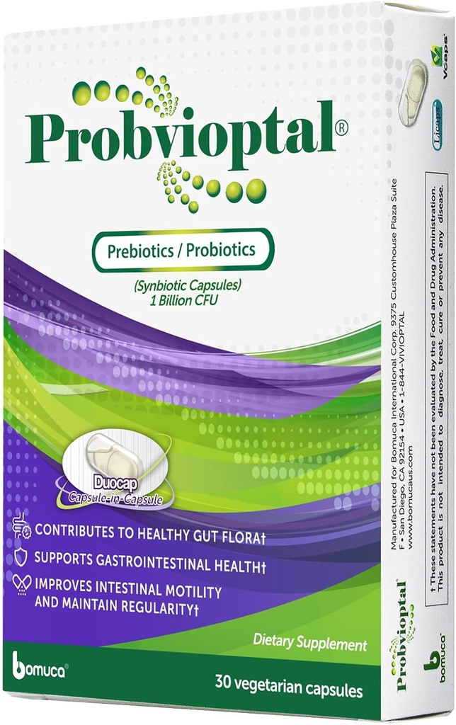 Probvioptal, 30 Kapsle, Probiotika & Prebiotika, Duocap, 1 bilion CFU, bez glutenu