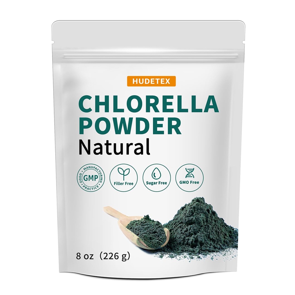 Chlorella Powder Natural- chlorofyl Powder, podporuje imunitní systém & funkce jater, Keep Youth, Vegan, Bohatý na Vegan protein a vitaminy, 8 oz.