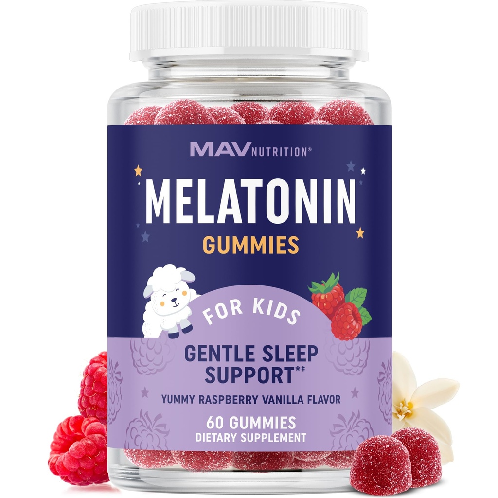 Melatonin Gummies pro děti 124; 0, 5mg Per Gummy 124; Gentle Rest Support for Children Ages 2 + 124; Low- Dose Žvýkací Odpočinek pro děti 124; s Lemon Balm & Hemomile 124; Non- GMO, Third- Party Testováno 60ct