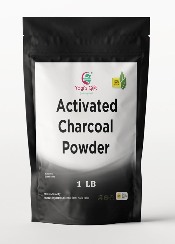 Activated Charcoal Powder 1 LB By 124By Yogi 's Gift ®