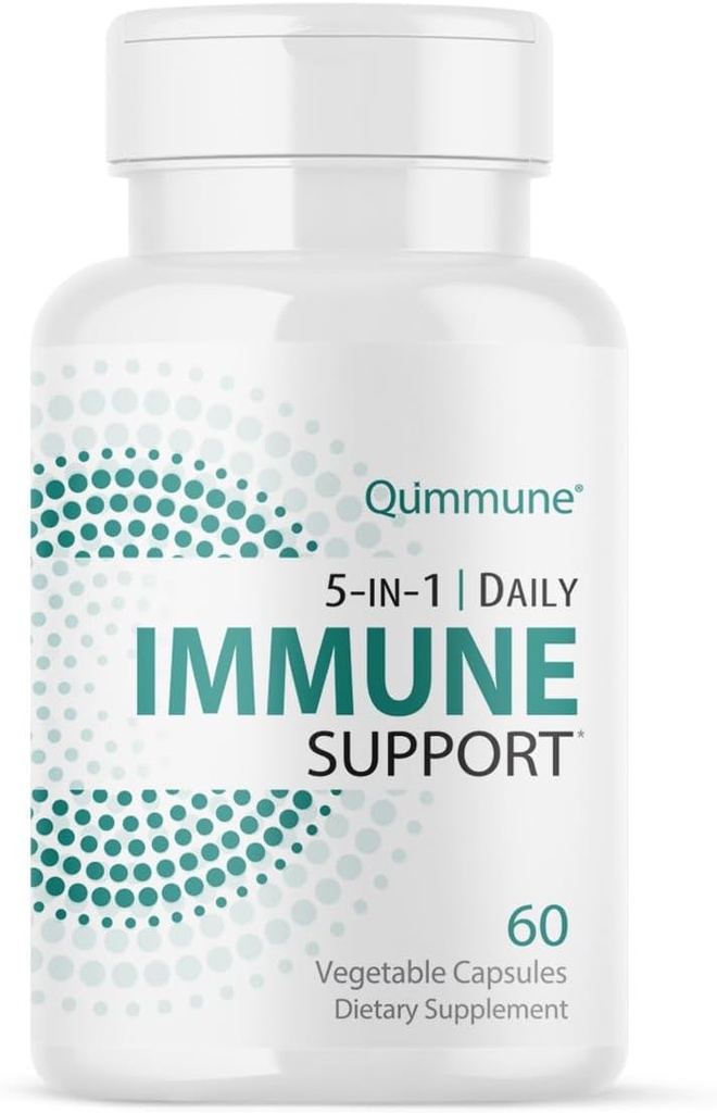 5-in-1 Imunitate Advanced Support with Quercetin Phytosome, Zinek, Vitamin C, D3, K2 - Imunity and Alergens Supplement with Activated Quercetin - 60 Veg Caps