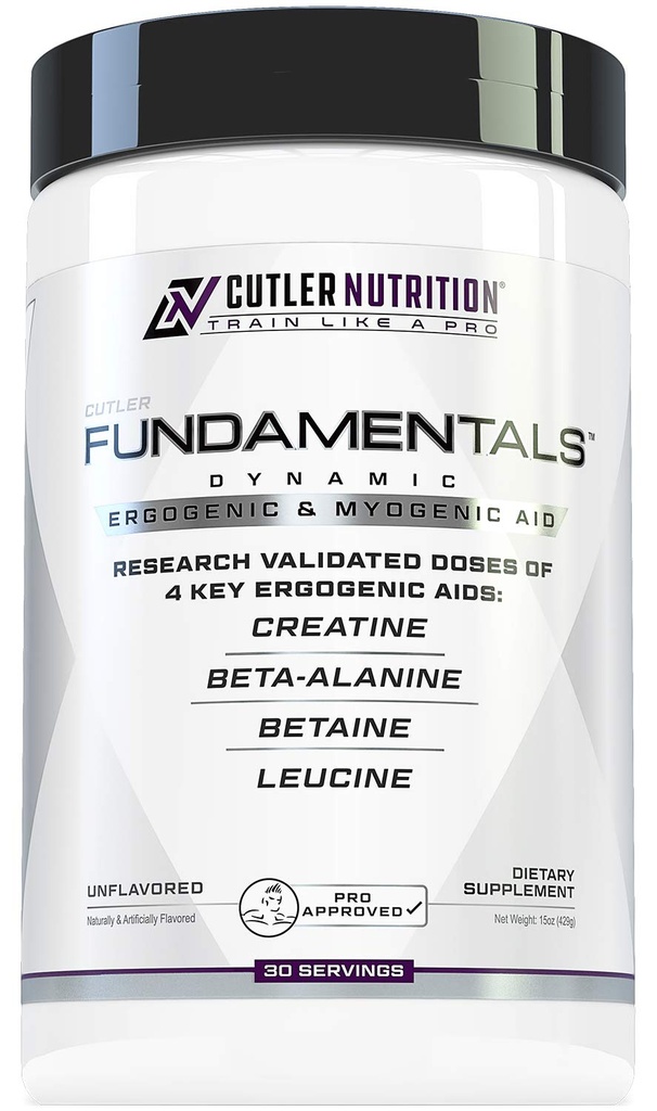Fundamentals Intra nebo po cvičení Recovery nápoj: 4 klíčové ergogenní pomůcky pro maximální výkon a růst svalů: Creatin, Beta- Alanin, Betaine, a Leucine, 30 Služeb, Neochucené