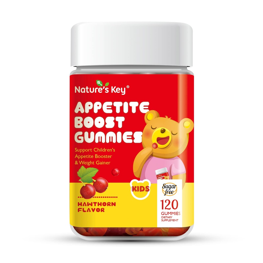 Příroda 's Key Appetite Booster Gummies - pro děti jíst více, Podpora Appetite Stimulant a Weight Gainer -Hawthorn Flavor (120 Počet, Pack of 1)