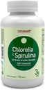 NANOWELL Chlorella & Spirulina 720 Tablety - Chlorella, Spirulina, Antioxidanty, Vitamíny, Bohaté na proteiny, Zlomená buněčná zeď (720 Počet)