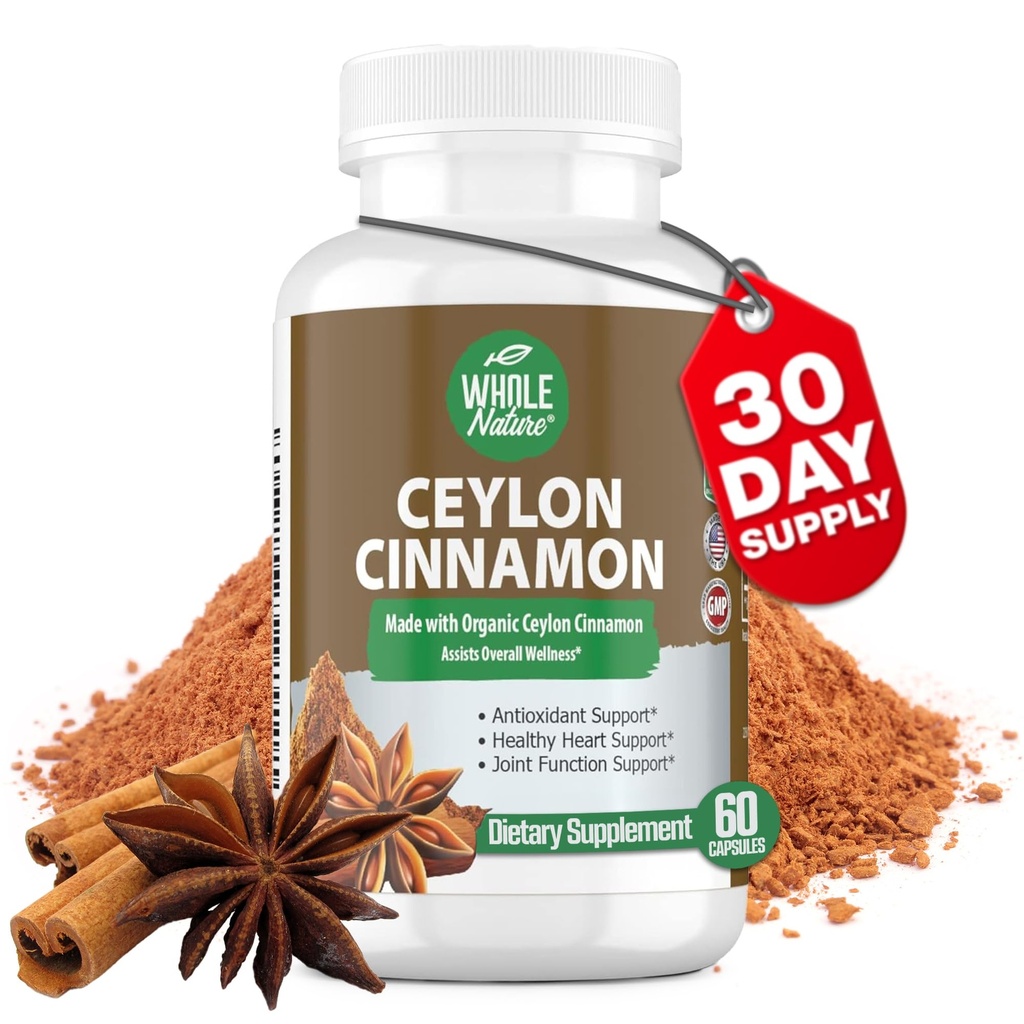 Skořice Kapsle 1200mg. Organic Ceylon Skořice Dodatek, Skořice Pills Podpora srdce, Mozek, Kost, Společný, Metabolismus. Pravá skořice prášek, non-GMO, gluten zdarma, vegan 60 ct (1)