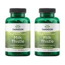 Swanson Milk Thistle - Bylinný doplněk pro podporu jater - Přírodní vzorec, který pomáhá udržovat celkové zdraví a wellness - (100 kapslí, 500mg každý) 2 balení