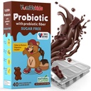 YumVs Probiotika pro děti s prebiotickým vláknem Cukr Čokoládový Žvýkací doplňky zdarma - Dietní doplněk Žvýkačky pro stravovací zdraví - Taddlers, Děti & Teens 60 Počet