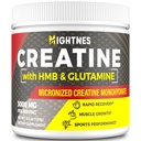 Kreatin HMB, Creatine Powder pro muže a ženy, Mikronizovaný Creatin Monohydrát pro růst svalů a zotavení a zvýšená síla, Výkon, Creatine HMB s glutaminem, gluten zdarma, 30 Služeb