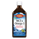 Carlson - MCT & Omega-3, 1480 mg Omega-3s, 9200 mg MCTs, Keto- Friendly, Capril & Capric Acids, Energy Production, Fat Metabolizmus, Lemon- Lime, 500 ml (16.9 Fl Oz)