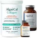ALGAECAL vápník, vitamin D3 & Kolagen Bundle - Kolagen s klinicky podporovanou Verisol, Fortibone & Fortigel, Plus 13 Kostní podpůrné minerály a vitamin ADEK pro kostní zdraví a antiaging