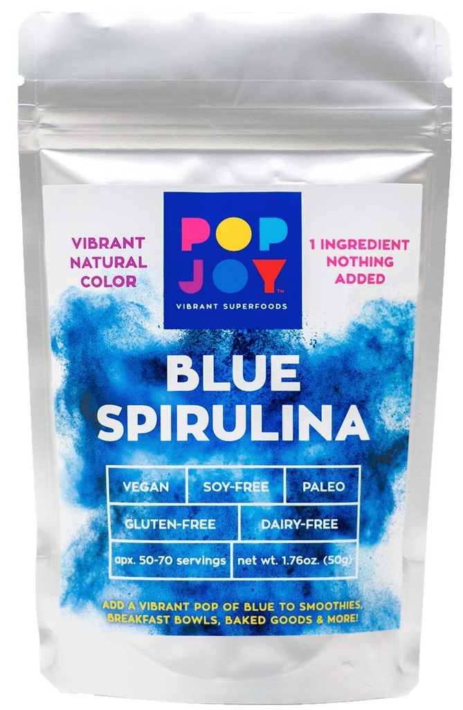 100% modrá spirulina Powjoy - Vibrační SUPERFOODS