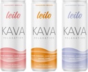 LEILO CLANEK124; Kava Powered Sparkling Relaxation Drink CLANEK124; Classic Variety- Pack - Zahrnuje: Raspberry Hibiscus, Tangerine Mango, BlackBerry Orange CLANEK124; 12 fl oz Cans (balení po 12)