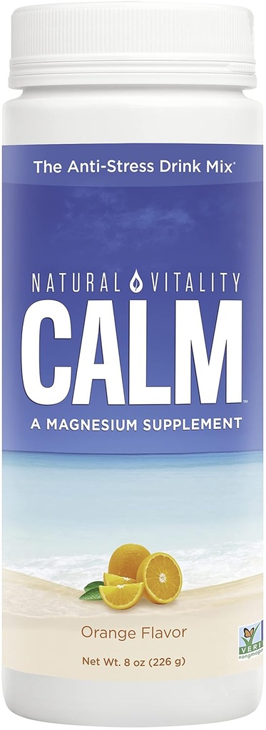 Natural Vitality Calm, Hořčík dodatek, Anti- Stress Drink Mix Powder, Original, Orange - 8 Ounce (Balení květen Vary)