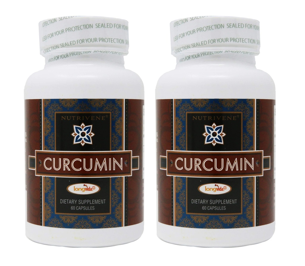 2- Pack Curcumin Longvida podle Nutrivene (500 mg, 60 tobolek)
