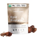 Sprout Living, Epic Protein, Plant Based Protein & Superfoods Powder, Kompletní káva 124; 20 Grams Organic Protein Powder, Adaptogens, Houby, Vegan, Non- GMO, Gluten Free (1 libra, 12 Služeb)
