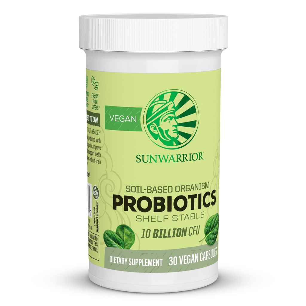 Sunwarter Probiotics Soil-based Vegan Kapsle 124; 10 miliard CFU pro Digestion Soy Free Gluten Free Dairy Free Fairs 124; 30 CT