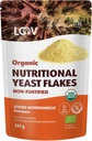 LoeV Organic Non- Fortified Nutritional Yeast Flakes - Vegan, gluten Free, Non- GMO Unfortified Nooch - Dobrý zdroj přírodních B- Vitaminů - No Add Salt or Sugar - Resealable Bag, 8 Ounces (227 Grams)