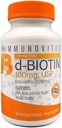 Vysoká dávka přípravku IMUNOVITES Biotin (jako d- Biotin, USP) 100mg (Ekvivalentní pro 100 000 mcg) 90 Kapsle, Vysoká účinnost
