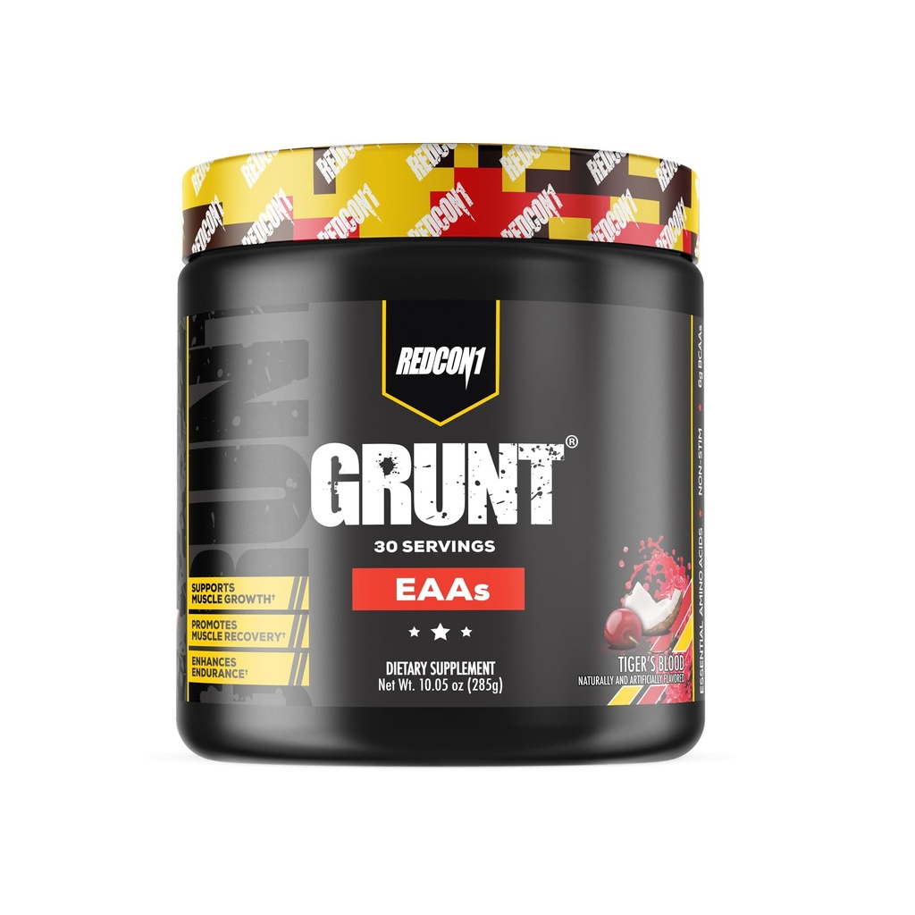 REDCON1 Grunt EAAs, Tiger 's Blood - Cukr zdarma, Keto Friendly Essential Amino Acids Powder - příspěvek pracovní prášek obsahující 9 Amino Acids na pomoc vlak, vyhledávání, opakovat (30 Služeb)