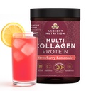Starověké Nutrition Hydrolyzované Kolagen Peptidy Prášek s probiotika, Jahodová Lemonade Multi Kolagen Protein pro ženy a muže s vitamínem C, 45 Služební, Podporuje pleť a nehty, Gut zdraví, 18