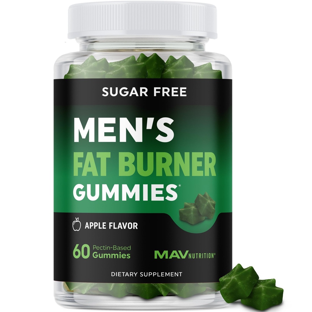 Men 's Fat Burner Gummies for Weight Loss 124; Green Tea, Green Coffee Bean, Garcinia Cambogia & Ketones Found 124; Belly Fat Burner for Men Weight Loss Gummies 124; Apple Flaused, Pectin- based Obrna 124; 60 Gummies