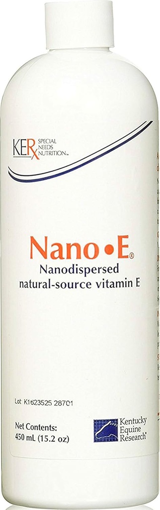 Kentucky Equine Research Nano-E: Přírodní zdroj vitaminu E Antioxidant pro koně, 450 ml