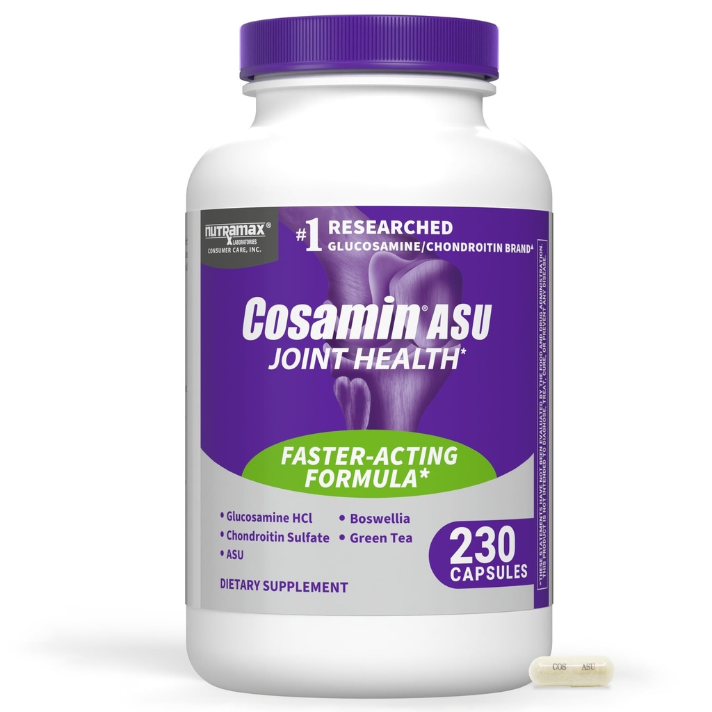 Nutramax Laboratories Cosamin ® ASU Joint Health Supplement with Glucosamine, Chondroitin & ASU for Mans 's & Women' s Joint Health, 230 Kapsle