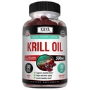 Kaya Naturals - Antarktický krilový olej 500 mg s Omega 3, EPA, DHA, Fosfolipidy a astaxanthin dodatek - Brain & Health Vitamin - Anti Aging dodatek - 30 Count Softgels