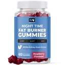 Night Time Fat Burner Gummies, Sleep Support & Weight Loss Supplementary 124; Slimming Hunger Suppressant & Metabolismus Booster, Shred Belly Fat While You Sleep Is124; Nighttime Diet Gummies for Women & Men 60ct
