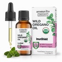 ImunShield Wild oregano Oil Organic Liquid Drops - Hand- Picked Oregano s 86-90% karvacol pro imunitní a stravovací podporu - Vegan, Non- GMO, gluten- Free, 1 fl. oz. / 30ml