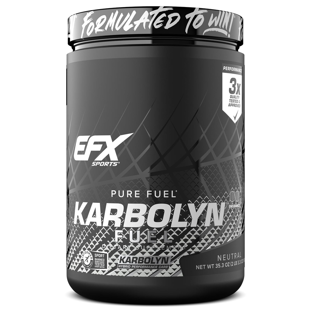 EFX Sports Karbolyn Palivo 124; Fast- Absorbující karbohydrát prášek 124; Carb zatížení, Trvalá energie, Rychlá recovery 124; Stimulant Free Factory 124; 20 Servings (Neutrální)