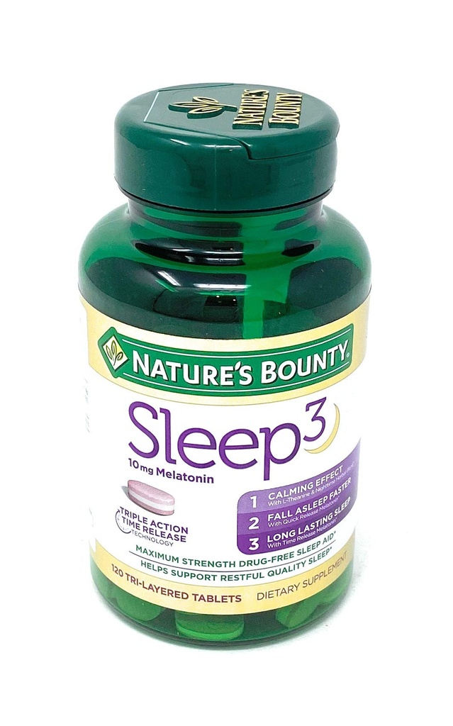 Nature 's Bounty Sleep3 10mg. Melatonin, 120 tablet