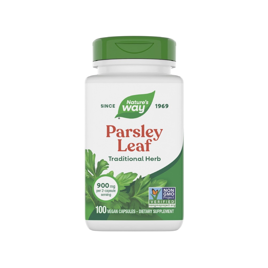 Nature 's Way Premium Herbal Parsley Leaf poskytuje chlorofyl, 100 Vegan Kapsle