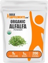 Bulksupplements.com Organic Alfalfa Grass Powder - Alfalfa dodatek, Green Superfood Powder - Vegan & Gluten Free, 5g per Serving, 1kg (2,2 kg) (balení po 1)